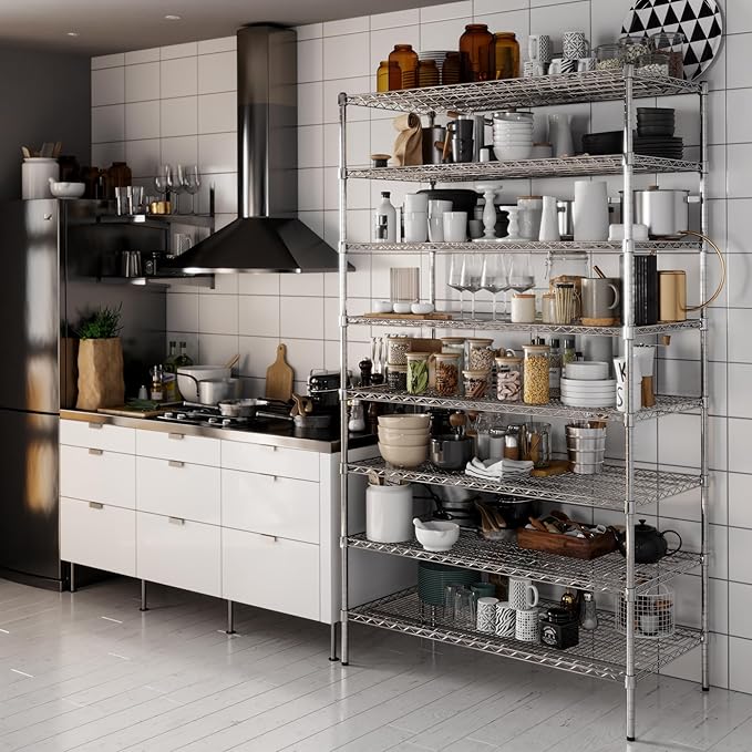 Regal Altair 24" Deep x 48" Wide x 86" Height Wire Shelving Kit | 8-Tier | NSF - Image 6