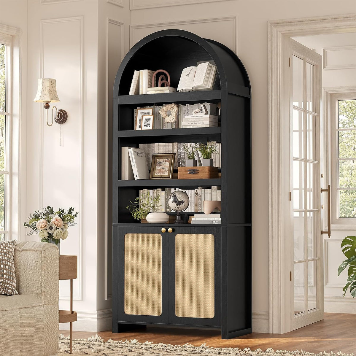 81" Tall Arched Cabinets, Bookcase
