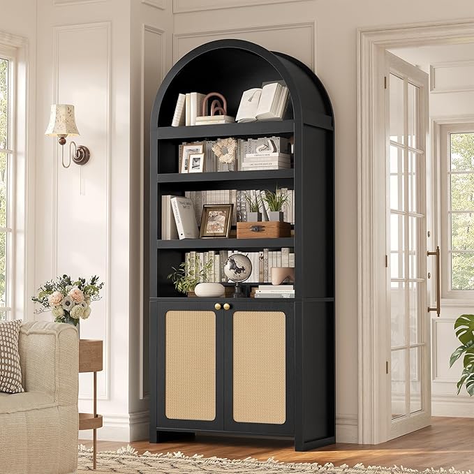 81" Tall Arched Cabinets, Bookcase by UPOSOJAWishesYouaNiceDay