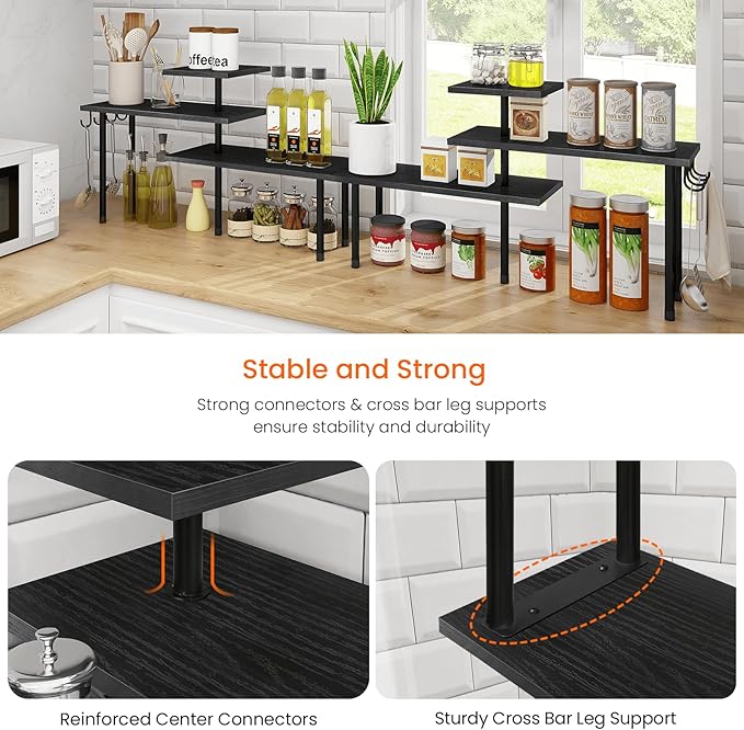 Homode Bathroom Counter Organizer Corner Shelf, Kitchen Countertop Organizer - Image 5