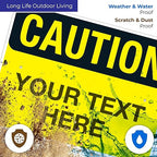 Custom Caution Sign, OSHA Sign, 18x24 Inches, Rust Free .063 Aluminum, Fade - Image 5