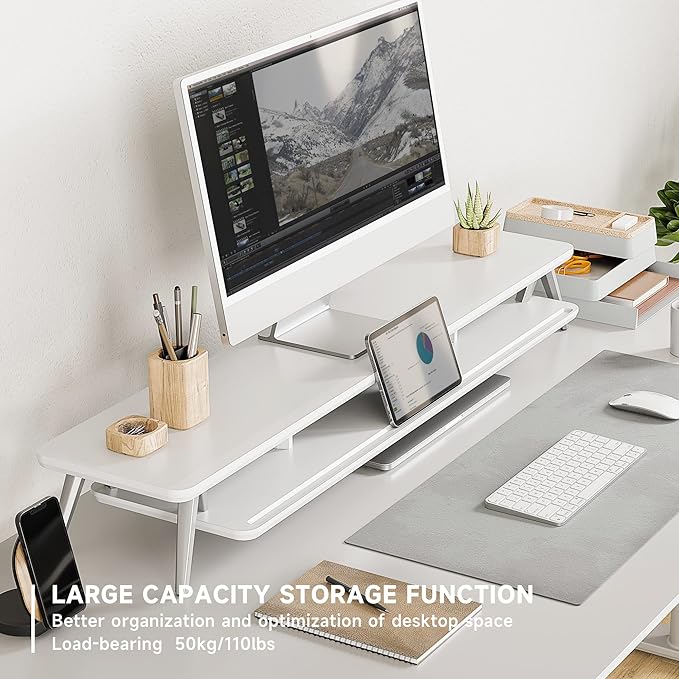 Fenge Dual Monitor Stand, Monitor Stands Riser - Image 2