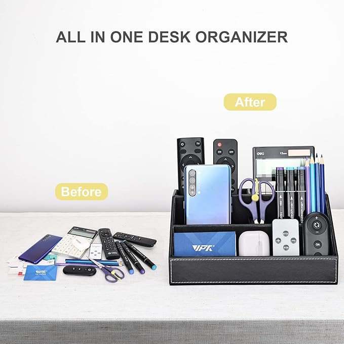 KINGFOM Pu Leather Desk Organizer - Image 4