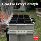 keter stack-n-roll outdoor gear organizer, 3-piece rolling storage, view 11