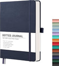 RETTACY Bullet Dotted Journal Notebook, 256 Pages, A5 Medium Size, Leather by RETTACY