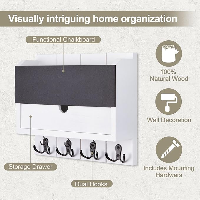 Lucundm Mail and Key Holder Wall Mount - Image 5