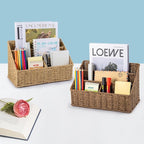 DINGTAI Woven Mail Organizer, Mail Organizer Countertop, Natural Tabletop Mail - Image 7