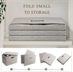Graciadeco Medium 15" 21 Quart Collapsible Stackable Storage Bins - Image 6