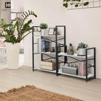CAPHAUS 2 Tier Small Bookshelf, 24 Inch Width Free Standing Shelf, Bookcase - Image 2