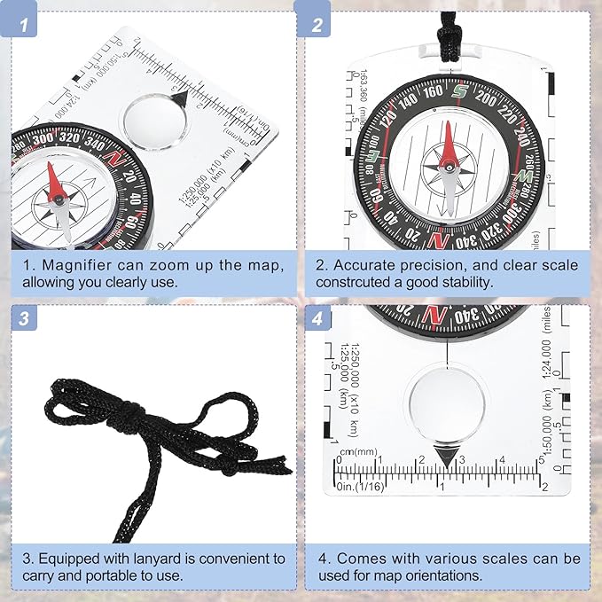 PATIKIL Orienteering Compass, Navigation Backpacking Compasses - Image 4