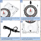 PATIKIL Orienteering Compass, Navigation Backpacking Compasses - Image 4