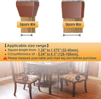 Square Chair Leg Protectors for Hardwood Floors - Image 2