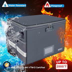 ENGPOW File Box with Lock, Fireproof Document Box with Zipper Lid, Collapsible - Image 3