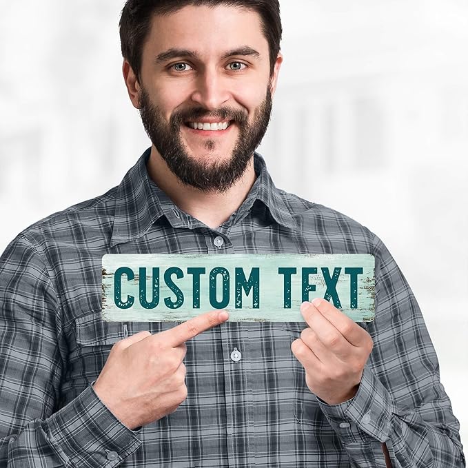 Custom Sign, Custom Street Sign, 11 Font Colors, 13 Font Styles, 4 Hole Options - Image 2