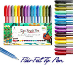 MAIKEDEPOT Sign Brush Pen, Felt Tip Pens Art Brush Marker, Journaling Pen Set by MAIKEDEPOT