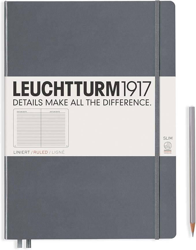 LEUCHTTURM1917 - Notebook Hardcover Master Slim A4+ - 123 Numbered Pages by LEUCHTTURM1917