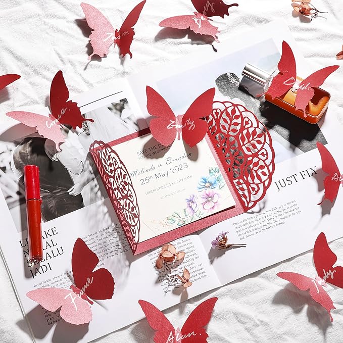 25 Sheets Red Shimmer Cardstock 8.5 x 11Inch Glitter Card Stock 92lb - Image 6