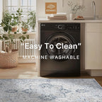 GENIMO 5x8 Area Rugs for Living Room, Machine Washable Low Pile Rugs, Chenille - Image 6
