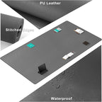CENNBIE MAX200 78.7" x 39.4" Leather Desk Mat, Extra Large Desk Pad Blotter - Image 3