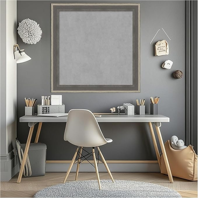 Amanti Art Grey Framed Magnetic Board 29x29 Medium Vision Board - Image 5