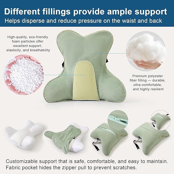 Ailuteie Ergonomic Lumbar Support Pillow – Multi-Functional Back Cushion - Image 3