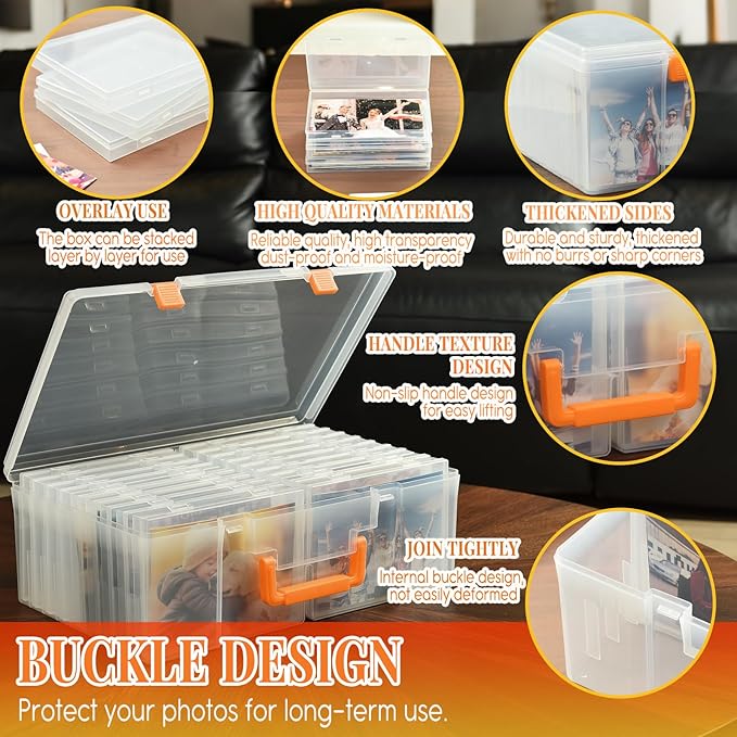 Photo Storage Box 5 x 7 Inches, 18 Inner Photo Cases - Image 3