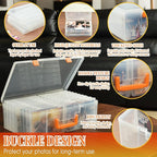 Photo Storage Box 5 x 7 Inches, 18 Inner Photo Cases - Image 3