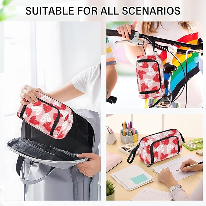 Bolaz Big Capacity Pencil Pen Case Pouch Bag School College Office Organizer - Image 7