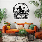 Custom Mermaid Metal Sign, Personalized Name, Wall Decor, Beach Theme, Girls - Image 3