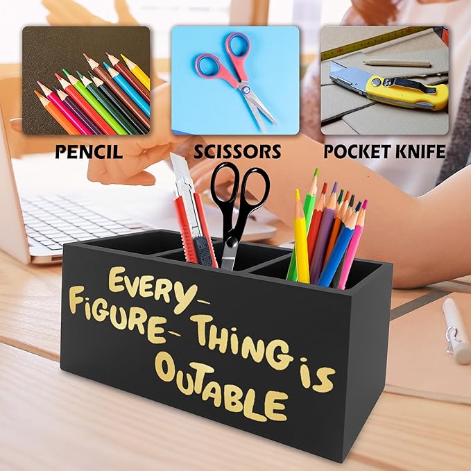 QZQE Everything Is Figureoutable Pen Pencil Holder Organizer - Image 6