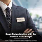 My Sign Center Magnetic Almond Black Name Tags, Personalized - Image 2