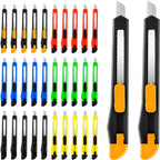 TIFICAL 30 Pack Box Cutter Retractable, Snap-Off 9MM Utility Knife, Auto-Lock by TIFICAL