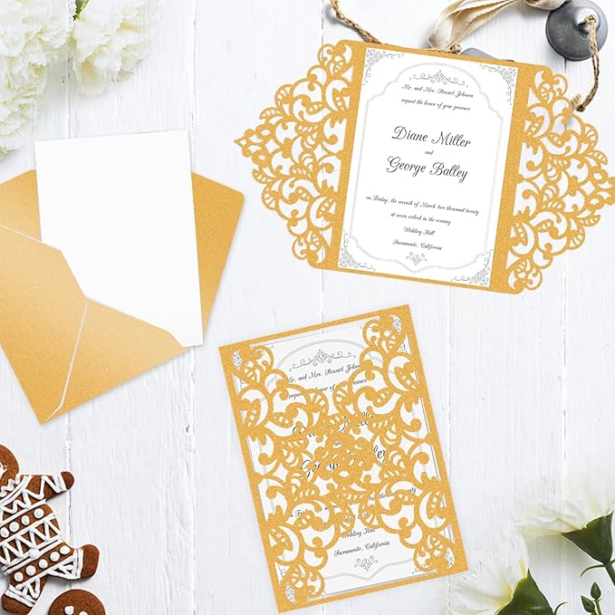 100 Sheets Gold Shimmer Cardstock 8.5 x 11 Metallic Paper, Goefun 80lb Card - Image 6