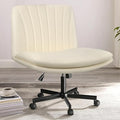 PUKAMI Criss Cross Chair with Wheels, Armless Cross Legged Office Desk Chair by PUKAMI