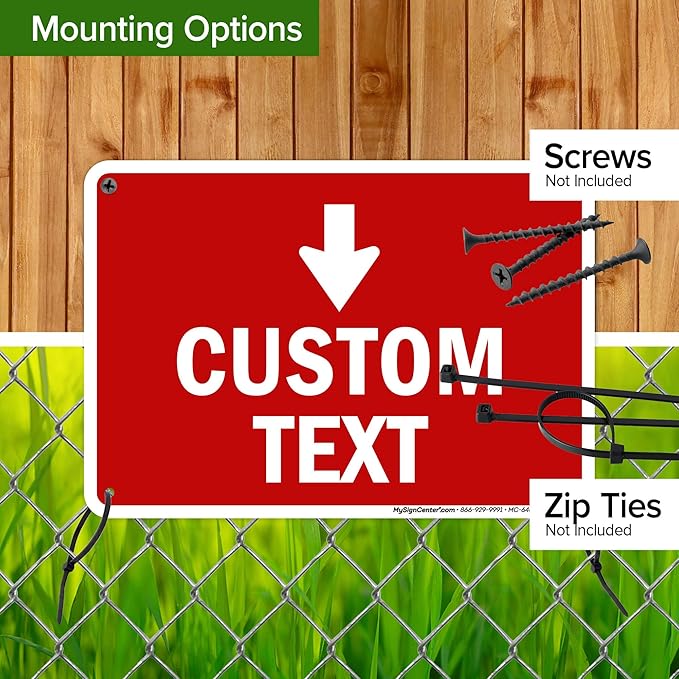 Custom Arrow, Custom Directional Sign, Down Arrow, 7x10 Inches, Rust Free .040 - Image 5