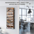 Solinxe 12-Tier Wall File Organizer, Wood Mail Organizer Wall Mounted Paper - Image 4