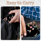 BWEGRHE Slim Credit Card Holder, Hummingbird Floral Sakura RFID Blocking Metal - Image 7