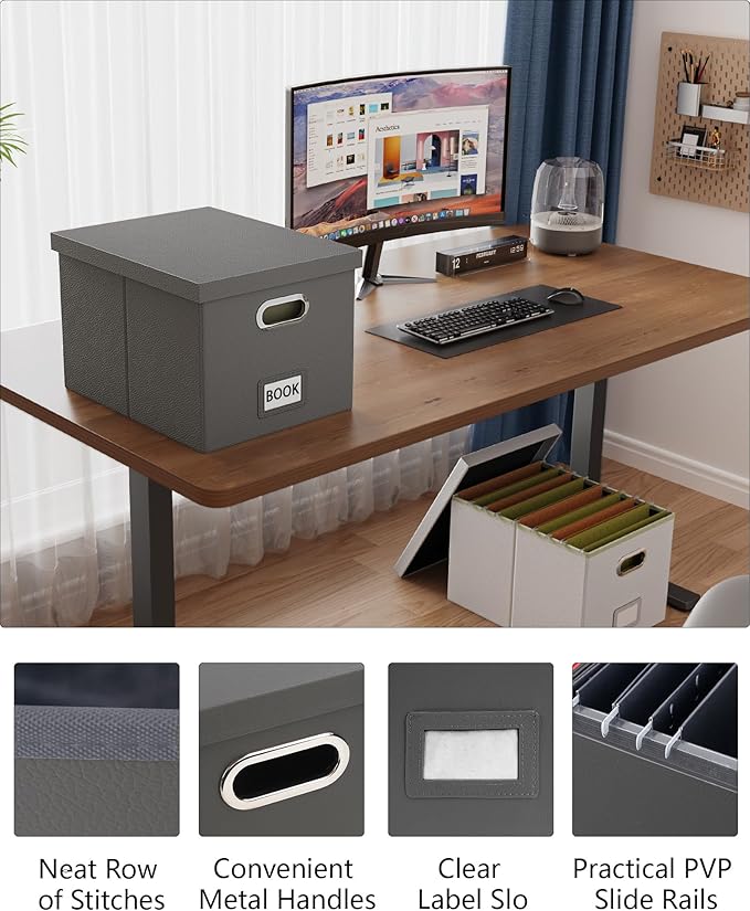 2 Pack File Storage Organizer, Portable File Box - Image 5