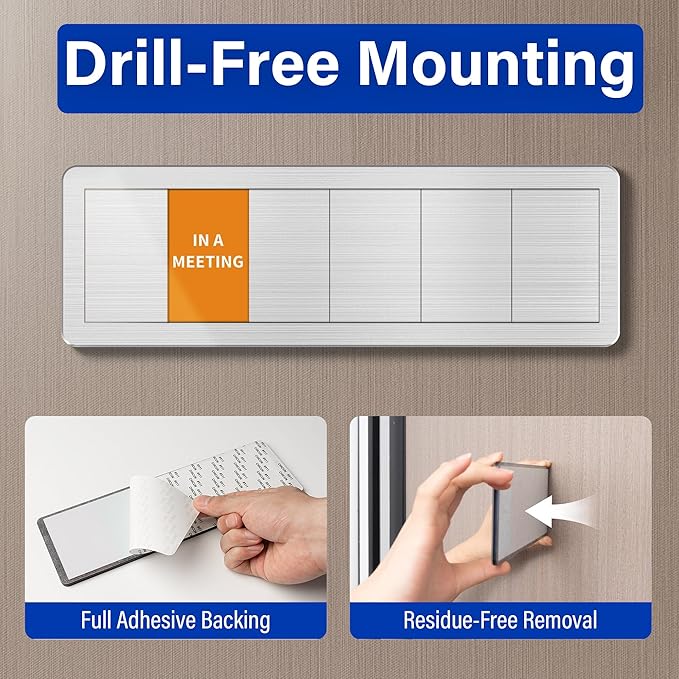Office Door Signs with 6 Printed Status Options – Do Not Disturb, Out of Office - Image 5