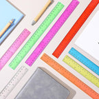 144 Pack 12 Inch Clear Plastic Rulers Bulk, Transparent Assorted Color Rulers - Image 7