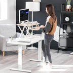VIVO 26 inch Desk Converter, K Series, Height Adjustable Sit to Stand Riser - Image 9