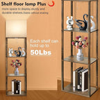 RUNTOP Plus Floor Lamp with Shelves, Modern Shelf Floor Lamp with 15W 3CCT LED - Image 4