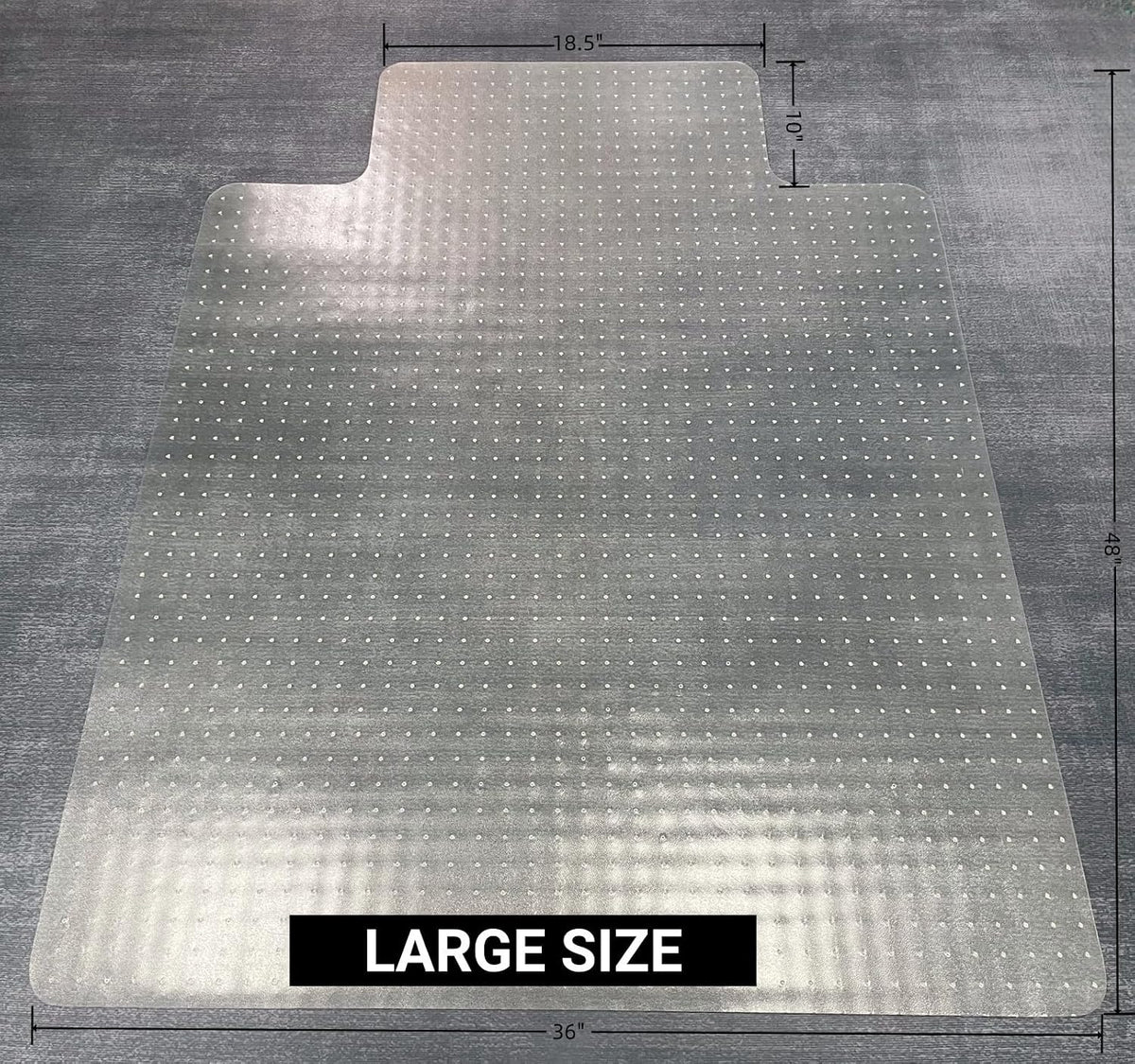Office Chair Mat for Carpet, 36" x 48" Heavy Duty with Lip, Clear