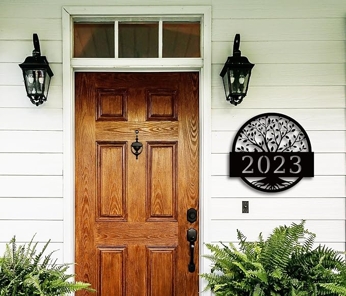 Tree Of Life Metal Wall Art Address Plaque, Custom House Address Plaques Sign - Image 4