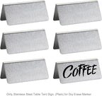 New Star Foodservice Stainless Steel Table Tent Sign, 3-Inch by 1-1/2-Inch) - Image 2