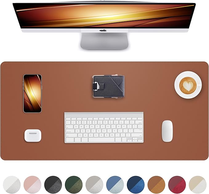 Leather Mouse Pad & Desk Blotter Mat by AFIING