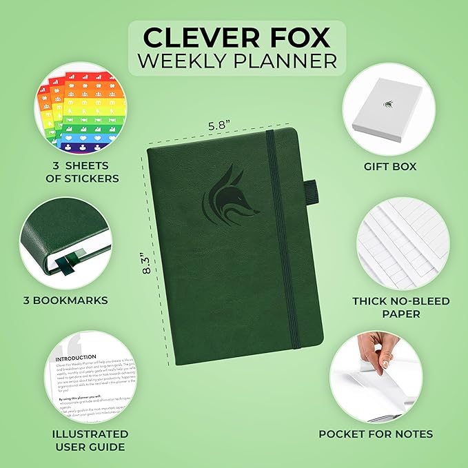 Clever Fox Planner – Undated Weekly & Monthly Planner - Image 2