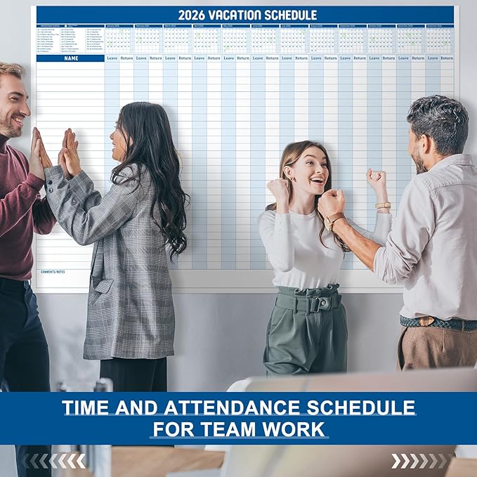 Lincia Large Magnetic 2026 Full Yearly Vacation Board Schedule Dry Erase Wall - Image 6