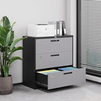 Letaya File Cabinet with Lock-Lateral 3 Drawer Metal Filing - Image 8