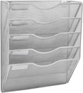 EASEPRES 5 Pocket Mesh Hanging Wall File Organizer, Wall Mounted Mail Paper by EASEPRES